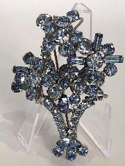 Blue Baguettes Brooch