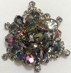 Gray (black Diamond) Chatons Only Brooch