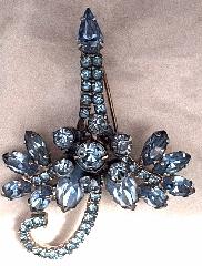 Blue Pear Brooch