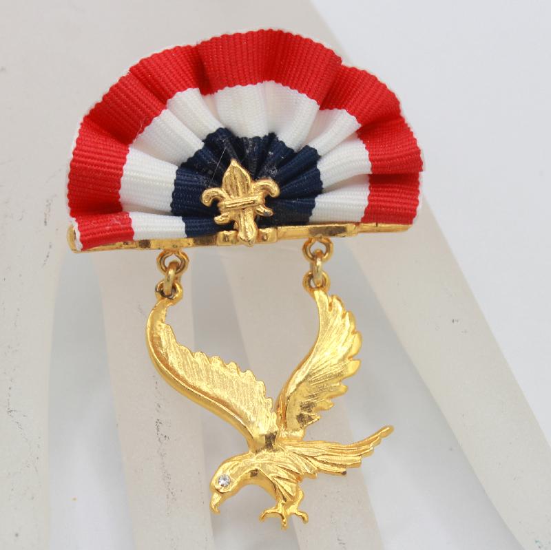 Front view of Patriotic Brooch