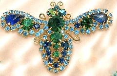 Multiple Colors Pear Brooch