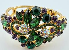 Multiple Colors Navettes Bracelet Clamper