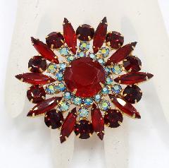 Red Navettes Pin Pendant