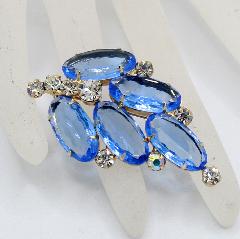Blue Oval Brooch