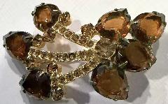 Topaz Pear Brooch