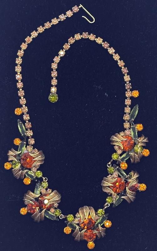 Front view of Fall Navettes Necklace