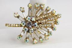Clear Baguettes Brooch
