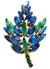 Multiple Colors Navettes Brooch