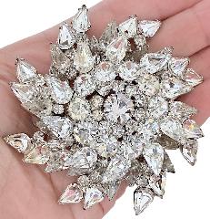 Clear Pear Brooch