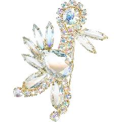Clear Pear Brooch