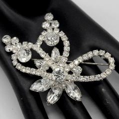 Clear Navettes Brooch