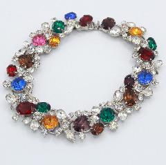 Multiple Colors Oval Necklace