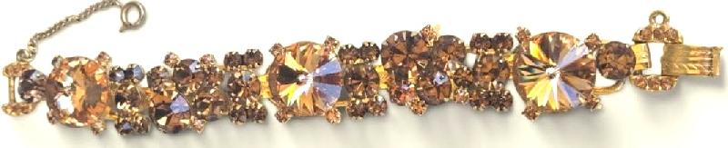 Front view of Topaz Chatons Only Rivoli/Margarita Bracelet 5 Link
