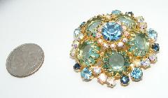 Blue Chatons Only Brooch