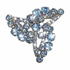 Blue Chatons Only Brooch