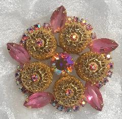 Pink Navettes Brooch