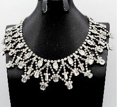 Clear Emerald Cut Necklace