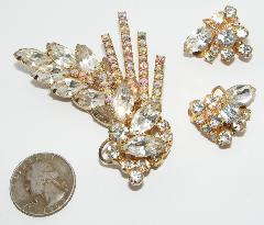 Clear Navettes Brooch