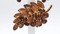 Topaz Navettes Frosted Brooch