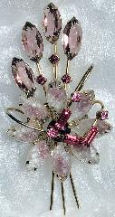 Purple (cardinal) Baguettes Givre Brooch