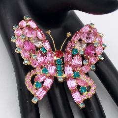 Pink Baguettes Brooch