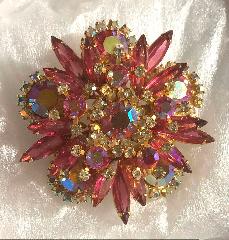 Pink Navettes Brooch