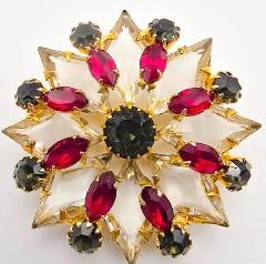 Multiple Colors Diamond Brooch