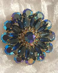 Blue Navettes Brooch