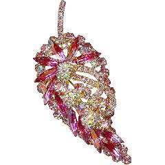 Pink Navettes Brooch