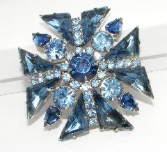 Blue Triangle Brooch