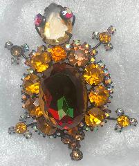 Topaz Oval Multi-Color/Shaded Brooch