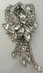 Clear Pear Brooch