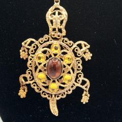 Topaz Cabochons Plastic Pendant