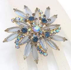 Blue Navettes Brooch