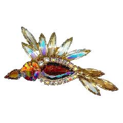 Topaz Pear Brooch