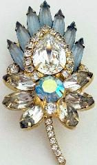 Blue Pear Brooch