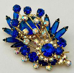 Blue Dentelle Brooch