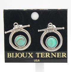 Turquoise Cabochons Earrings Clip