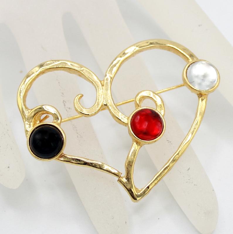 Front view of Multiple Colors Cabochons Plastic Brooch