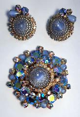 Blue Birthday Cake Molded/Cut Brooch