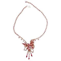 Pink Navettes Necklace