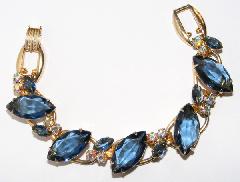 Blue Navettes Bracelet 5 Link