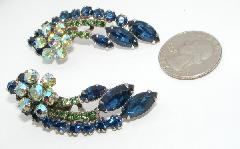 Blue Navettes Earrings Clip