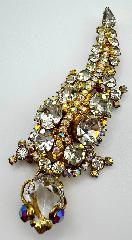 Clear Pear Brooch