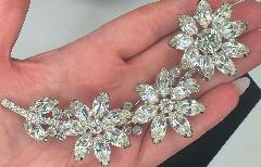 Clear Navettes Brooch