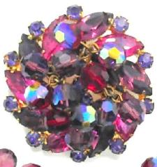 Multiple Colors Navettes Brooch