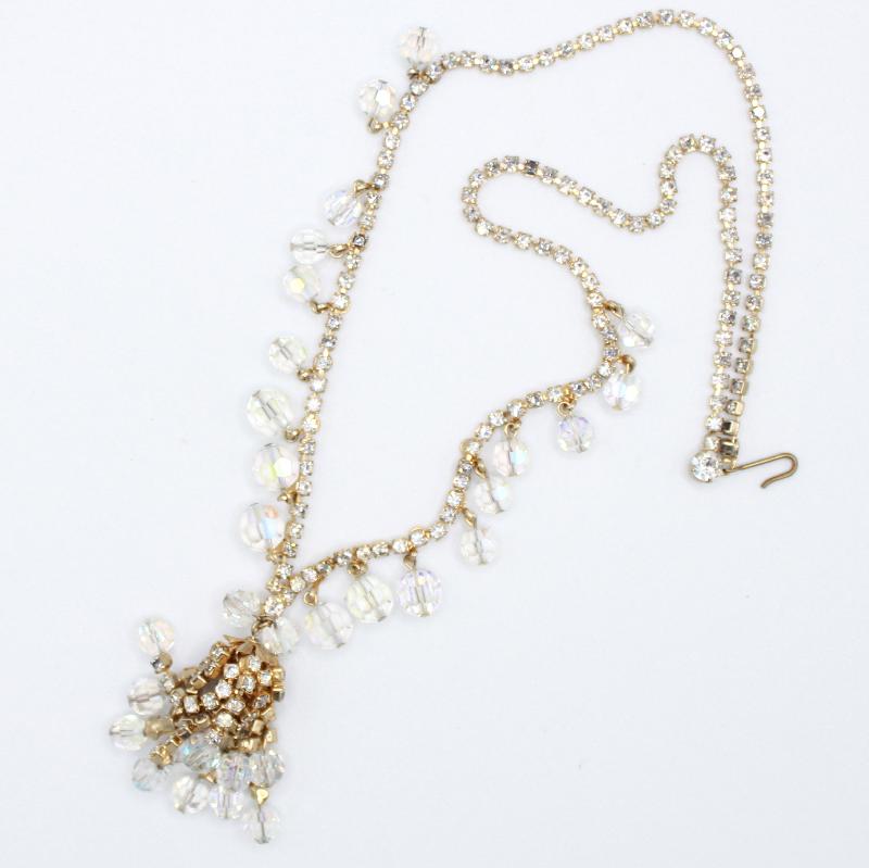 Front view of Clear Chatons Only Necklace