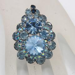 Blue Chatons Only Rivoli/Margarita Pin Pendant