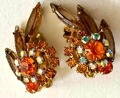 Topaz Navettes Earrings Clip
