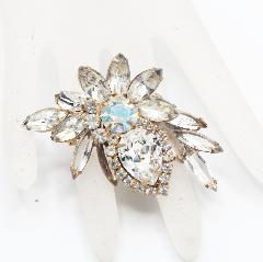 Clear Pear Brooch